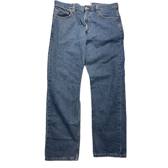 Levi’s 505 Men’s Jeans 36x32 Regular Fit Straight Stonewash Blue Denim Cotton - Picture 1 of 11